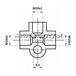 Trójnik M10x1 SF (Europa)